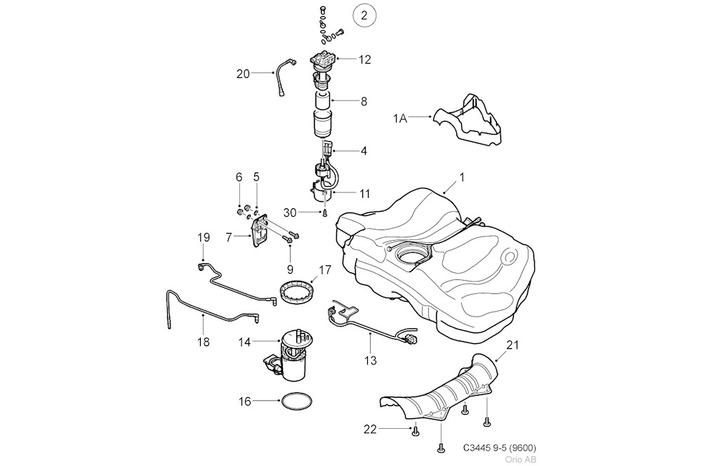 Saab Original - Fuel line