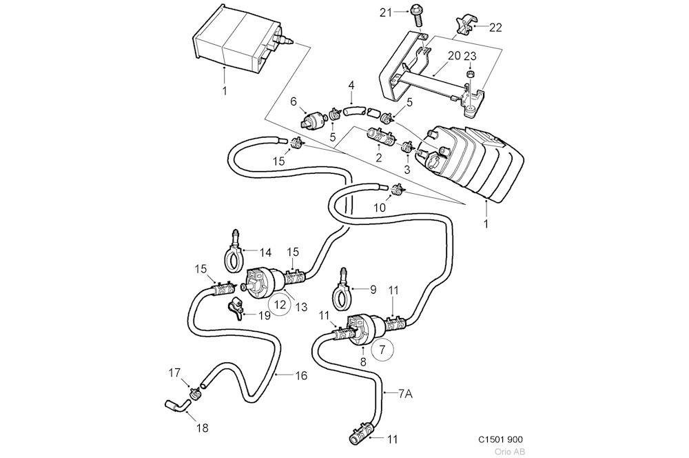 Saab Original - Hose line